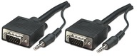 SVGA HD15-HD15 M/M kábel s audio Jack 3,5mm 10m