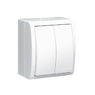Simon Aquarius Dvojitý schodiskový vypínač IP54 10A Simon Aquarius Dvojitý schodiskový vypínač IP54 10A