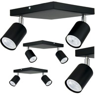 Bodové svietidlo GU10 LED pohyblivé čierne štvorcové stropné svietidlo pohyblivé Bodové svietidlo GU10 LED pohyblivé čierne štvorcové stropné svietidlo pohyblivé