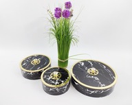 Nádoby z BLACK MARBLE s vrchnákom X619 Nádoby z BLACK MARBLE s vrchnákom X619
