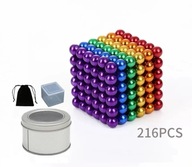 NEOCUBE Magnetické guľôčkové bloky 216 KS Farebné NEOCUBE Magnetické guľôčkové bloky 216 KS Farebné