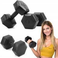 Činky 4FIZJO HEXAGONAL - 2x 5 kg Čierna Činky 4FIZJO HEXAGONAL - 2x 5 kg Čierna