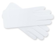 Biele elastické rukavice na UNISEX L banner/uniformu