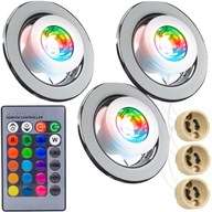 3x HALOGÉNOVÁ STROPNÁ LAMPA RGB LED ŽIAROVKA 3x HALOGÉNOVÁ STROPNÁ LAMPA RGB LED ŽIAROVKA