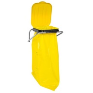 Žltý nástenný držiak na triedenie odpadu