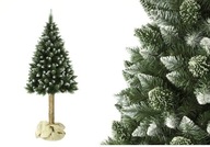 Umelý vianočný stromček z diamantovej borovice 220 cm na hranolovom kmeni