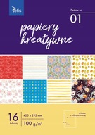 CREATIVE papier 16 dekoračných listov A3 KB031-01 CREATIVE papier 16 dekoračných listov A3 KB031-01