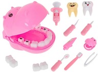 Zubná lekárska súprava na ošetrenie chrupu zubár hroch ružový