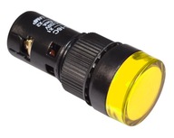 Otvor pre LED kontrolku 16mm 12V AC / DC žltá