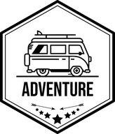 NÁLEPKA na auto CAMPER ADVENTURE karavan karavan 35 cm NÁLEPKA na auto CAMPER ADVENTURE karavan karavan 35 cm