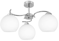 STROPNÉ ZÁVESNÉ LAMPI, MODERNÝ LUSTER, CHROM, SKLENENÉ BIELE GULIČKY, LED STROPNÉ ZÁVESNÉ LAMPI, MODERNÝ LUSTER, CHROM, SKLENENÉ BIELE GULIČKY, LED