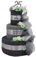 TORTA 4 utierky SILVER COUNTRY DARČEK 25. výročie TORTA 4 utierky SILVER COUNTRY DARČEK 25. výročie