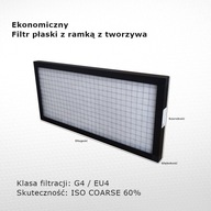 Plochý filter G4 EU4 Iso Hrubý 60% 235x495x25 mm