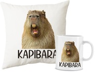 Súprava HRNČEK + VANKÚŠ, darček k narodeninám KAPIBÁRA Súprava HRNČEK + VANKÚŠ, darček k narodeninám KAPIBÁRA