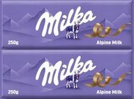 Milka Alpská mliečna čokoláda sada 250g x2
