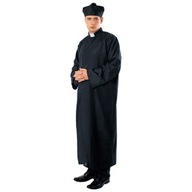 VEĽKOSŤ VÝBAVU KŇAZ KLERICAL BISHOP. UNIVERZÁLNA HALLOWEENSKÁ GUĽA S-XL VEĽKOSŤ VÝBAVU KŇAZ KLERICAL BISHOP. UNIVERZÁLNA HALLOWEENSKÁ GUĽA S-XL