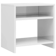 vidaXL Nočná skrinka biela vysoký lesk 40x30x40 cm Drevotrieska vidaXL Nočná skrinka biela vysoký lesk 40x30x40 cm Drevotrieska