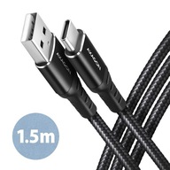 AXAGON BUCM-AM15AB USB-C - kábel USB-A, 1,5 m, USB