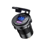 3.0 QC USB PD CHARGE SAMA. ZÁSUVKOVÝ VOLTMETER MODRÁ W 3.0 QC USB PD CHARGE SAMA. ZÁSUVKOVÝ VOLTMETER MODRÁ W