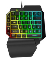 Herná klávesnica pre hráčov WASD na RGB ruke