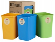 Sada 3x25L Curver Eco Friendly triediacich košov Sada 3x25L Curver Eco Friendly triediacich košov