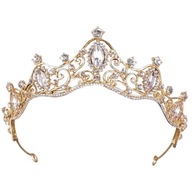 DIADEMOVÁ DEKORÁCIA DO VLASOV ZLATÁ SVADOBNÁ KORUNA Svadobná rozlúčka DIADEMOVÁ DEKORÁCIA DO VLASOV ZLATÁ SVADOBNÁ KORUNA Svadobná rozlúčka