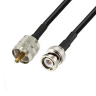 Anténny kábel BNC zástrčka / UHF zástrčka H155 2m Anténny kábel BNC zástrčka / UHF zástrčka H155 2m
