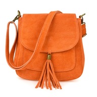 Dámska kožená kabelka Suede retro messenger bag