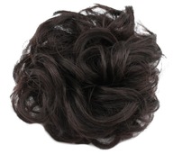 ATTACHED BON s gumičkou HAIR príčesok MESSY BUN DARK BROWN 1a ATTACHED BON s gumičkou HAIR príčesok MESSY BUN DARK BROWN 1a
