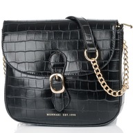 Monnari Black Croco Boat cez rameno Black PREMIUM