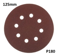 BRÚSNY PAPIER NA VELCRO 125mm s 8 otvormi p180 (50 ks)