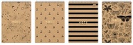 4x zošit A5 so 100 štvorcovými listami KRAFT (14390SET4CZ)