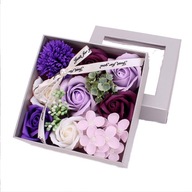 Flowerbox mydlo ruže kvety na Valentína