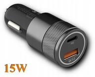 QC USB-C USB-A PD 15W rýchla nabíjačka do auta QC USB-C USB-A PD 15W rýchla nabíjačka do auta