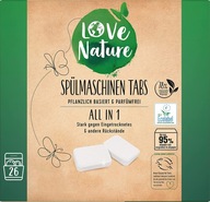 Tablety do umývačky riadu Love Nature All in 1, 104 tab