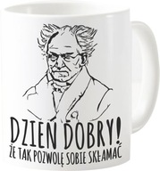 Dobré ráno, nechaj ma klamať, Schopenhauer, Funny hrnček Dobré ráno, nechaj ma klamať, Schopenhauer, Funny hrnček
