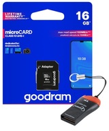 PAMÄŤOVÁ KARTA Micro SD 16 GB MicroSDXC GoodRam Class 10 UHS-I/U1 + adaptér