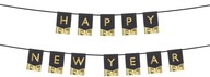 Banner Garland Silvestrovský Nový Rok Šťastný Nový Rok Banner Garland Silvestrovský Nový Rok Šťastný Nový Rok