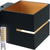 VNÚTORNÁ LED NÁstenná LAMPA ČIERNE ŠTVORCOVÉ HORE DOLNÉ LED NÁstenné svietidlo VNÚTORNÁ LED NÁstenná LAMPA ČIERNE ŠTVORCOVÉ HORE DOLNÉ LED NÁstenné svietidlo