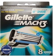 Gillette Náplne do holiacich strojčekov Mach3, 8 kusov Gillette Náplne do holiacich strojčekov Mach3, 8 kusov
