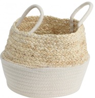 Škandinávsky BOHO tkaný košík s poťahom, 19 cm Škandinávsky BOHO tkaný košík s poťahom, 19 cm