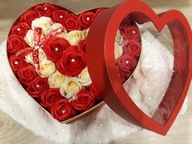 exkluzívny darčekový darčekový box mydlových ruží