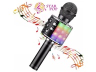 Farebný LED karaoke mikrofón na zmenu hlasu