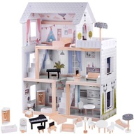 Drevený domček pre bábiky v štýle Boho, LED ZA4131