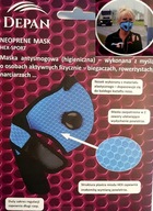 Protismogová maska, univerzálna veľkosť, opakovane použiteľná, čierno/modrá
