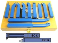 Sústružnícke nože 12x12mm + nôž 13R a 12R, sada 13 ks.
