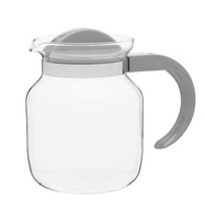 Žiaruvzdorná sklenená kanvica s pokrievkou, 1,3L, šedá Žiaruvzdorná sklenená kanvica s pokrievkou, 1,3L, šedá