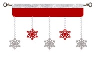 Vianočný záves Lambrequin SNOWFLAKES glamour Christmas Vianočný záves Lambrequin SNOWFLAKES glamour Christmas