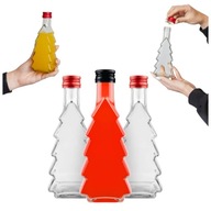 5X fľaša VIANOČNÝ STROMČEK 250ml na likérové tinktúry darčekové SKLENENÉ FĽAŠE 0,25l 5X fľaša VIANOČNÝ STROMČEK 250ml na likérové tinktúry darčekové SKLENENÉ FĽAŠE 0,25l