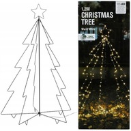 Vianočný stromček 120 cm vonkajší 185 led svetiel 8h časovač
